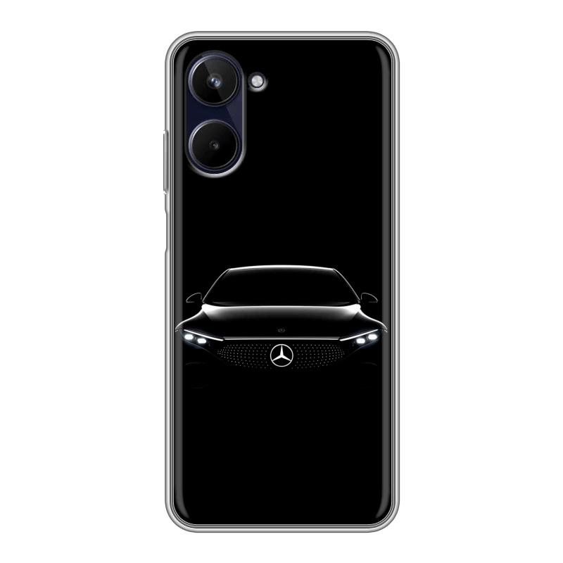 Силиконовый чехол на Realme 10 4G с принтом Mercedes Мерседес Силиконовый чехол на Realme 10 4G с принтом Mercedes Мерседес