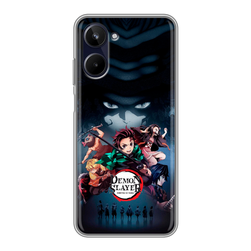 Силиконовый противоударный чехол на Realme 10 4G с принтом Demon Slayer Клинок рассекающий демонов Силиконовый противоударный чехол на Realme 10 4G с принтом Demon Slayer Клинок рассекающий демонов