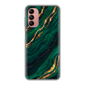Силиконовый чехол на Samsung Galaxy A04s с принтом Мрамор зеленое золото Силиконовый чехол на Samsung Galaxy A04s с принтом Мрамор зеленое золото