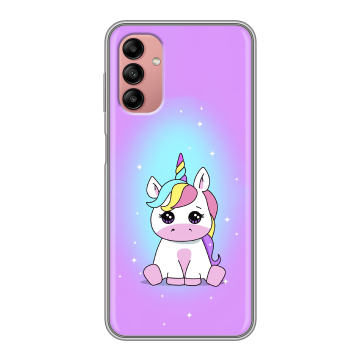 Силиконовый чехол на Samsung Galaxy A04s с принтом Единорог Силиконовый чехол на Samsung Galaxy A04s с принтом Единорог