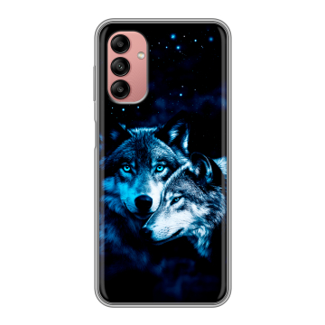 Силиконовый чехол на Samsung Galaxy A04s с принтом Волки Силиконовый чехол на Samsung Galaxy A04s с принтом Волки