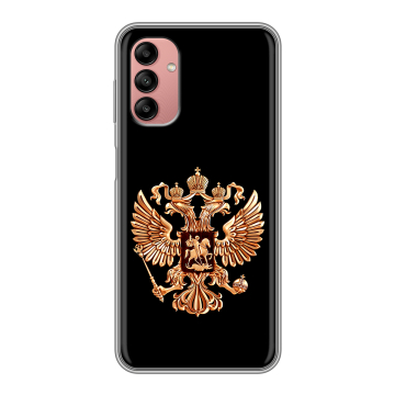 Силиконовый чехол на Samsung Galaxy A04s с принтом Герб России золотой Силиконовый чехол на Samsung Galaxy A04s с принтом Герб России золотой