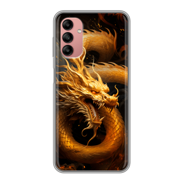 Силиконовый чехол на Samsung Galaxy A04s с принтом Золотой дракон Силиконовый чехол на Samsung Galaxy A04s с принтом Золотой дракон