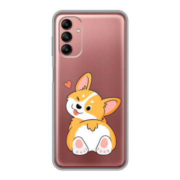 Силиконовый чехол на Samsung Galaxy A04s с принтом Корги