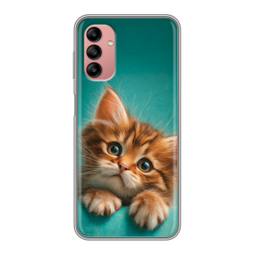 Силиконовый чехол на Samsung Galaxy A04s с принтом котенок