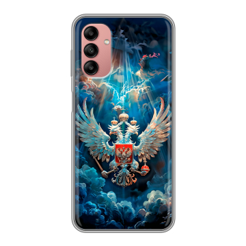Силиконовый чехол на Samsung Galaxy A04s с принтом Герб флаг России