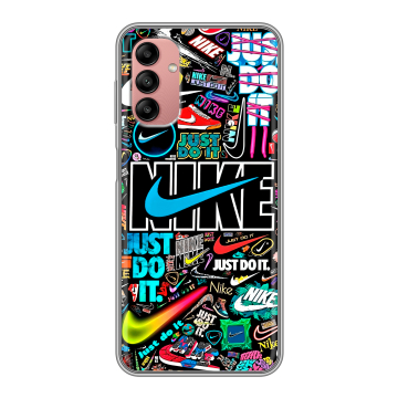 Силиконовый чехол на Samsung Galaxy A04s с принтом найк nike черный Силиконовый чехол на Samsung Galaxy A04s с принтом найк nike черный
