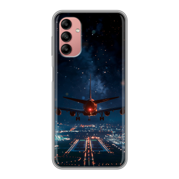 Силиконовый чехол на Samsung Galaxy A04s с принтом самолет