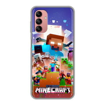 Силиконовый чехол на Samsung Galaxy A04s с принтом Майнкрафт Minecraft Силиконовый чехол на Samsung Galaxy A04s с принтом Майнкрафт Minecraft