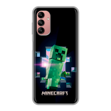 Силиконовый чехол на Samsung Galaxy A04s с принтом Майнкрафт Minecraft