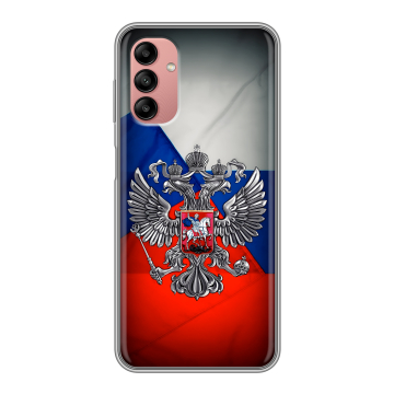 Силиконовый чехол на Samsung Galaxy A04s с принтом Флаг России