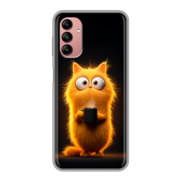 Силиконовый чехол на Samsung Galaxy A04s с принтом Смешной кот