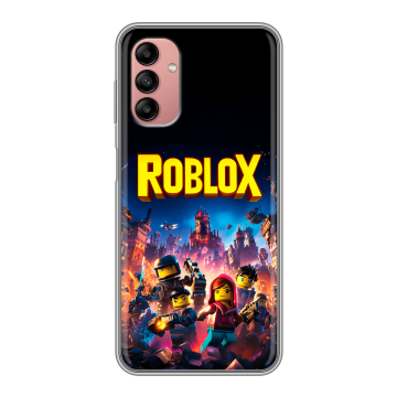 Силиконовый чехол на Samsung Galaxy A04s с принтом Roblox Роблокс