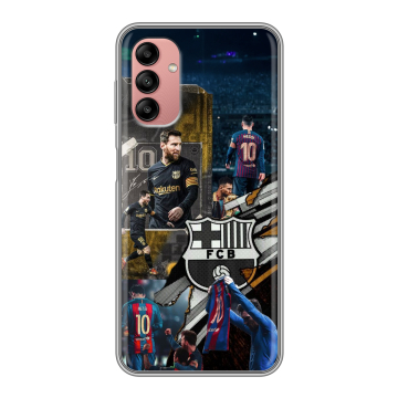 Силиконовый чехол на Samsung Galaxy A04s с принтом Messi Barcelona