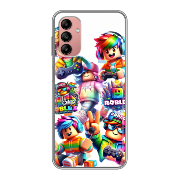 Силиконовый чехол на Samsung Galaxy A04s с принтом Roblox Роблокс