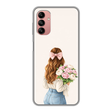 Силиконовый чехол на Samsung Galaxy A04s с принтом женский