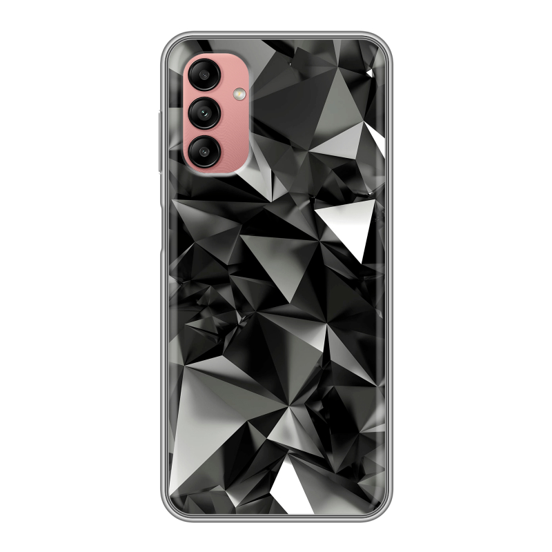 Силиконовый чехол на Samsung Galaxy A04s с принтом Черные кристаллы Силиконовый чехол на Samsung Galaxy A04s с принтом Черные кристаллы