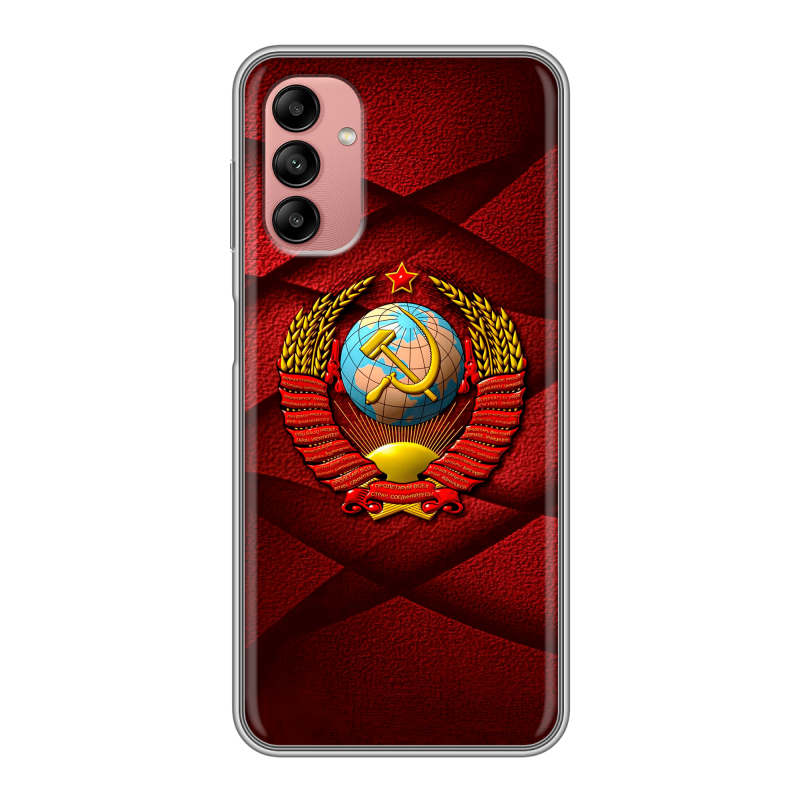 Силиконовый чехол на Samsung Galaxy A04s с принтом Герб СССР Силиконовый чехол на Samsung Galaxy A04s с принтом Герб СССР