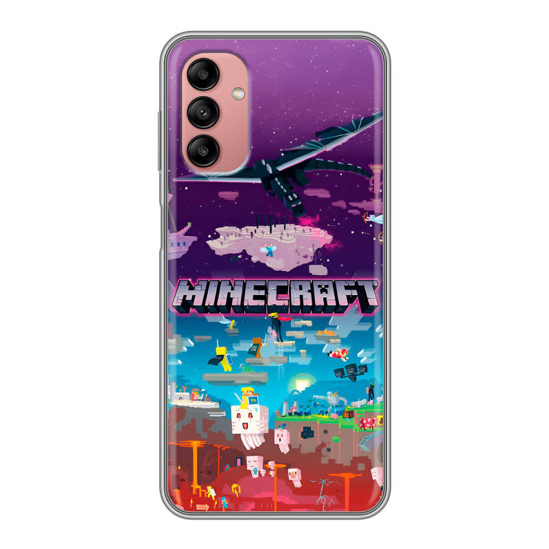 Силиконовый чехол на Samsung Galaxy A04s с принтом Майнкрафт Minecraft Силиконовый чехол на Samsung Galaxy A04s с принтом Майнкрафт Minecraft