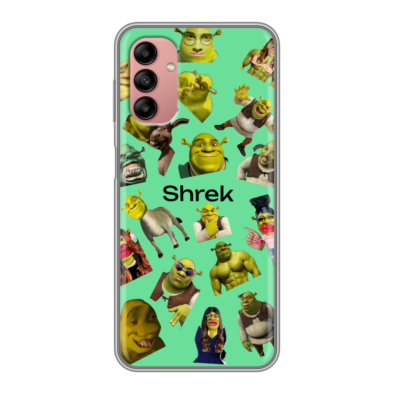 Силиконовый противоударный чехол на Samsung Galaxy A04s с принтом Шрек Shrek Силиконовый противоударный чехол на Samsung Galaxy A04s с принтом Шрек Shrek