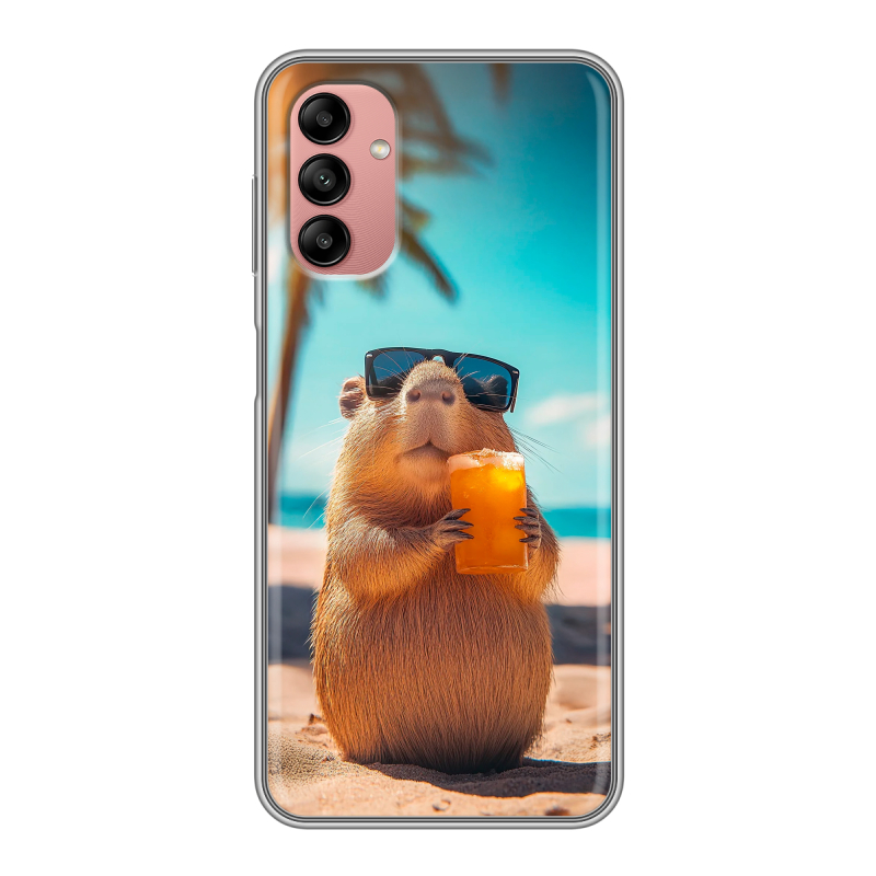 Силиконовый чехол на Samsung Galaxy A04s с принтом Капибара Силиконовый чехол на Samsung Galaxy A04s с принтом Капибара
