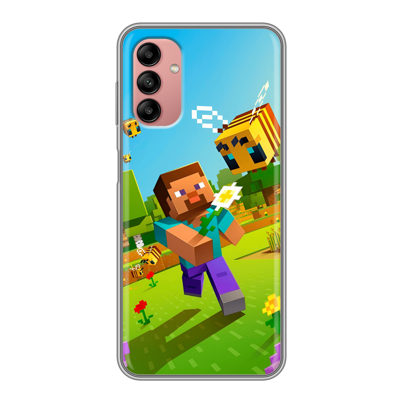 Силиконовый чехол на Samsung Galaxy A04s с принтом Майнкрафт Minecraft Силиконовый чехол на Samsung Galaxy A04s с принтом Майнкрафт Minecraft