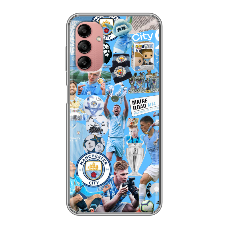 Силиконовый противоударный чехол на Samsung Galaxy A04s с принтом Man City Манчестер Сити Силиконовый противоударный чехол на Samsung Galaxy A04s с принтом Man City Манчестер Сити