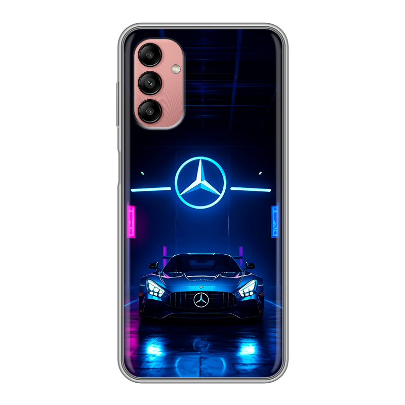 Силиконовый противоударный чехол на Samsung Galaxy A04s с принтом Mercedes Мерседес Силиконовый противоударный чехол на Samsung Galaxy A04s с принтом Mercedes Мерседес