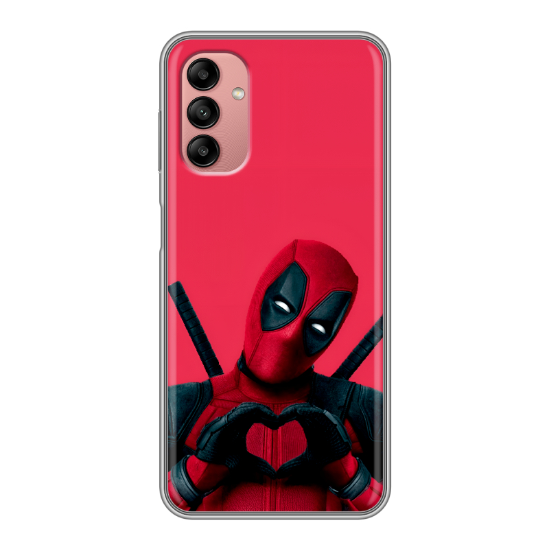 Силиконовый противоударный чехол на Samsung Galaxy A04s с принтом Дедпул Deadpool Силиконовый противоударный чехол на Samsung Galaxy A04s с принтом Дедпул Deadpool