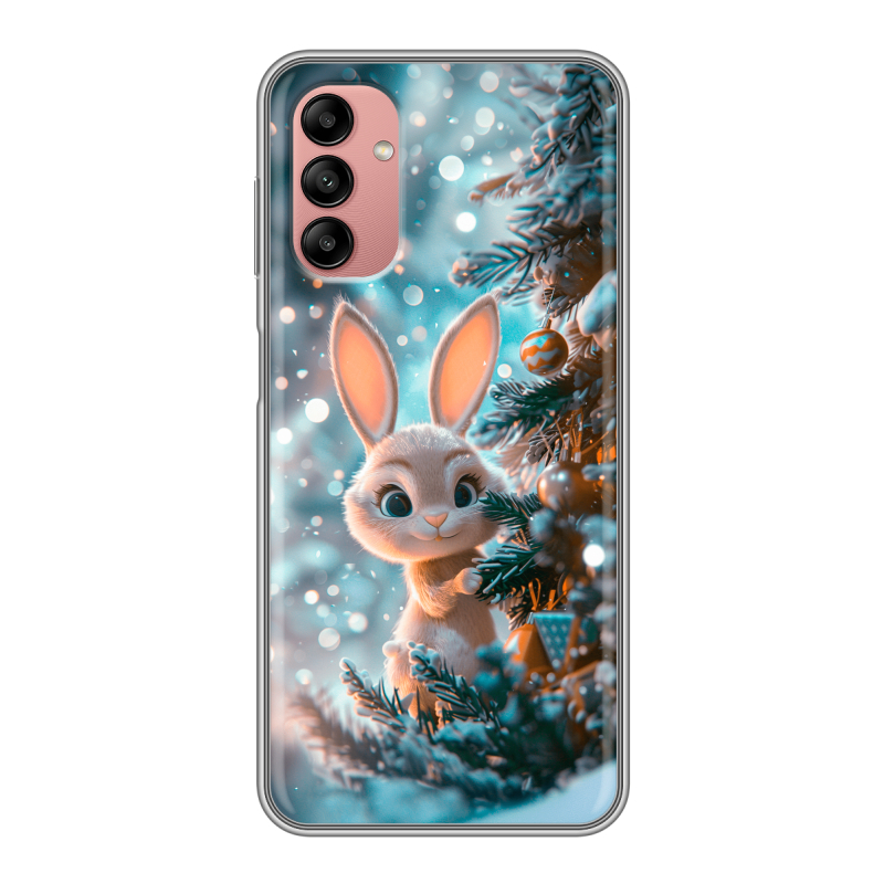 Силиконовый противоударный чехол на Samsung Galaxy A04s с принтом Новый год Силиконовый противоударный чехол на Samsung Galaxy A04s с принтом Новый год