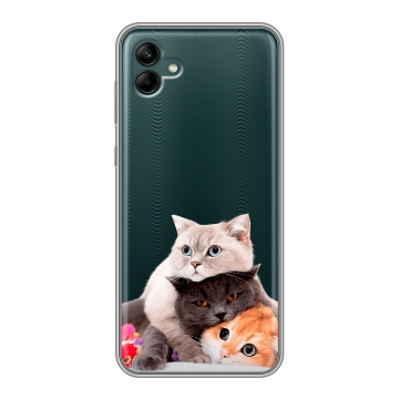 Силиконовый чехол на Samsung Galaxy A04 с принтом Кошки Силиконовый чехол на Samsung Galaxy A04 с принтом Кошки