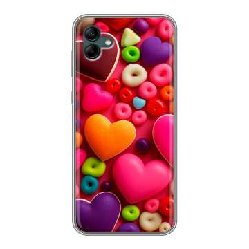 Силиконовый чехол на Samsung Galaxy A04 с принтом Сердечки Силиконовый чехол на Samsung Galaxy A04 с принтом Сердечки