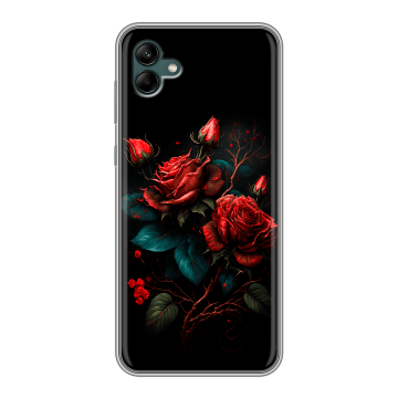 Силиконовый чехол на Samsung Galaxy A04 с принтом Розы красные Силиконовый чехол на Samsung Galaxy A04 с принтом Розы красные