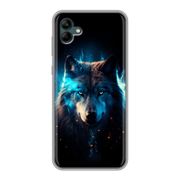 Силиконовый чехол на Samsung Galaxy A04 с принтом Волк ночной