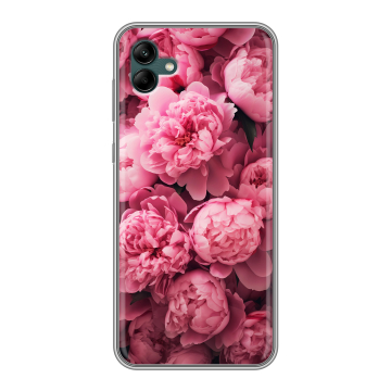 Силиконовый чехол на Samsung Galaxy A04 с принтом цветы пионы Силиконовый чехол на Samsung Galaxy A04 с принтом цветы пионы