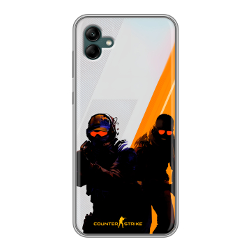Силиконовый чехол на Samsung Galaxy A04 с принтом Контер страйк Counter strike