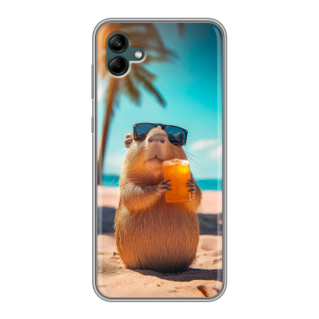 Силиконовый чехол на Samsung Galaxy A04 с принтом Капибара