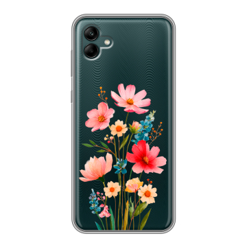 Силиконовый чехол на Samsung Galaxy A04 с принтом Цветы