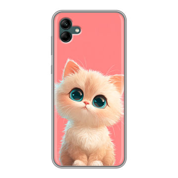 Силиконовый чехол на Samsung Galaxy A04 с принтом Розовый котенок