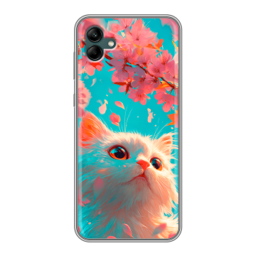Силиконовый чехол на Samsung Galaxy A04 с принтом Красивый кот
