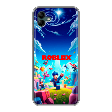Силиконовый чехол на Samsung Galaxy A04 с принтом Roblox Роблокс