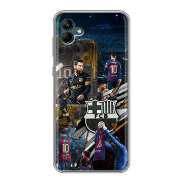 Силиконовый чехол на Samsung Galaxy A04 с принтом Messi Barcelona Силиконовый чехол на Samsung Galaxy A04 с принтом Messi Barcelona