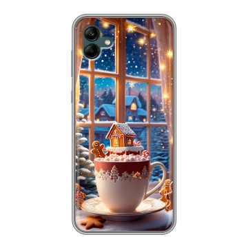 Силиконовый чехол на Samsung Galaxy A04 с принтом Новый год