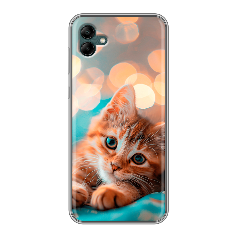 Силиконовый чехол на Samsung Galaxy A04 с принтом котик Силиконовый чехол на Samsung Galaxy A04 с принтом котик