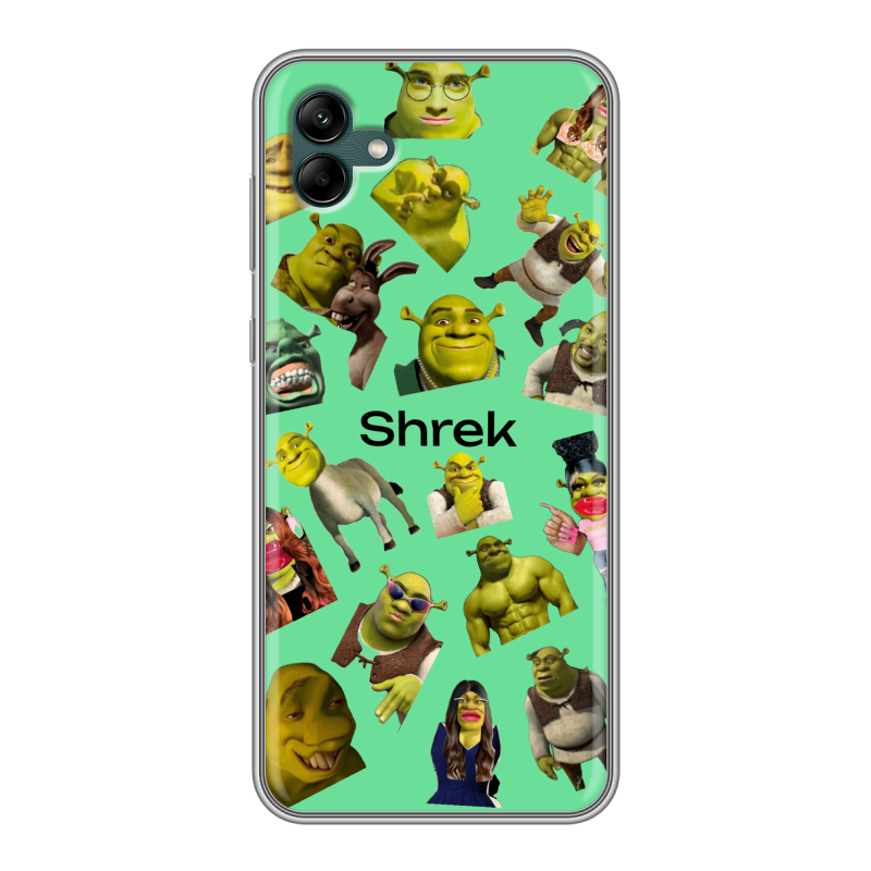 Силиконовый противоударный чехол на Samsung Galaxy A04 с принтом Шрек Shrek Силиконовый противоударный чехол на Samsung Galaxy A04 с принтом Шрек Shrek