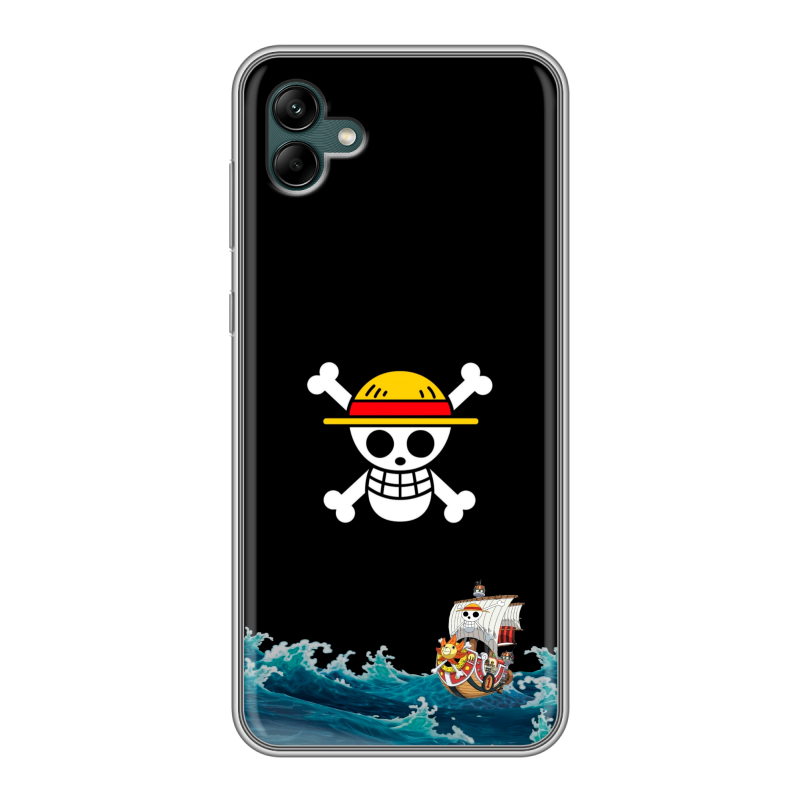 Силиконовый противоударный чехол на Samsung Galaxy A04 с принтом One Piece Ван Пис Силиконовый противоударный чехол на Samsung Galaxy A04 с принтом One Piece Ван Пис