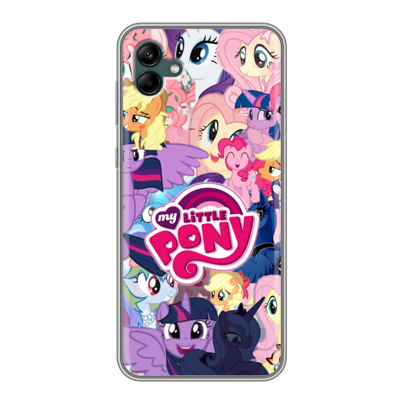 Силиконовый противоударный чехол на Samsung Galaxy A04 с принтом My little pony Дружба чудо Силиконовый противоударный чехол на Samsung Galaxy A04 с принтом My little pony Дружба чудо