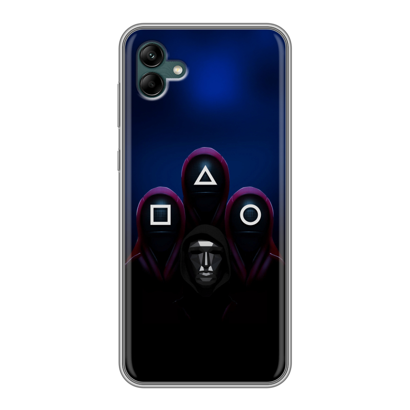 Силиконовый противоударный чехол на Samsung Galaxy A04 с принтом Игра Кальмара Силиконовый противоударный чехол на Samsung Galaxy A04 с принтом Игра Кальмара