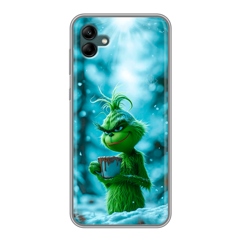 Силиконовый чехол на Samsung Galaxy A04 с принтом Новый год гринч Силиконовый чехол на Samsung Galaxy A04 с принтом Новый год гринч