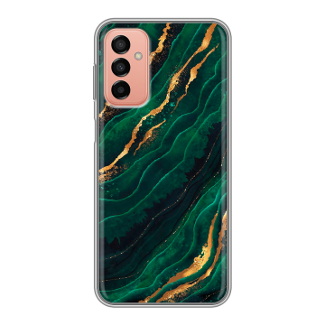 Силиконовый чехол на Samsung Galaxy M23 5G с принтом Мрамор зеленое золото Силиконовый чехол на Samsung Galaxy M23 5G с принтом Мрамор зеленое золото